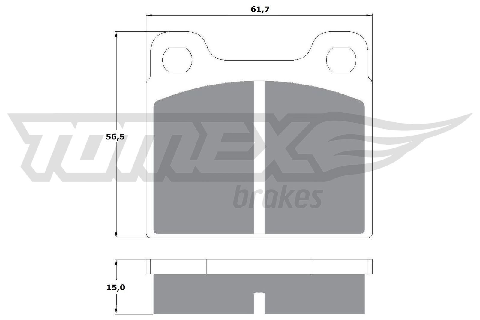 Sada brzdových platničiek kotúčovej brzdy TOMEX Brakes